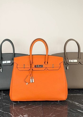 Hermes Koyu Yeşil Deri Fermuarlı Kadın Çanta