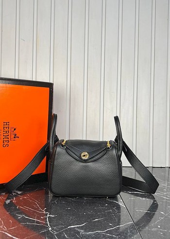 Beden Hermes Mavi Deri Kadın Çanta, Tokalı, Modern Klasik
