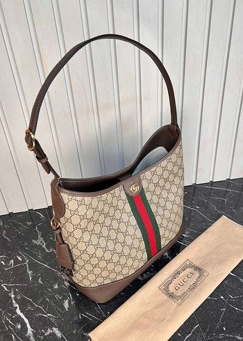 Kahverengi Deri Gucci Kadın Çanta