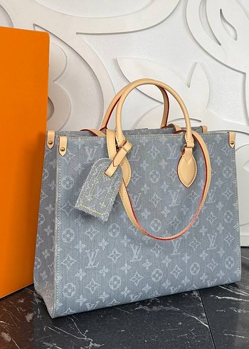 Beden gri Renk Louis Vuitton Gri Denim Kadın Çanta