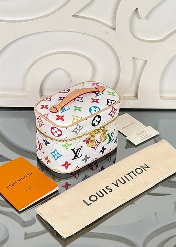 Renkli Baskılı Louis Vuitton Pamuklu Kadın Çanta