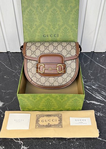 Bej Deri Gucci Kadın Çanta