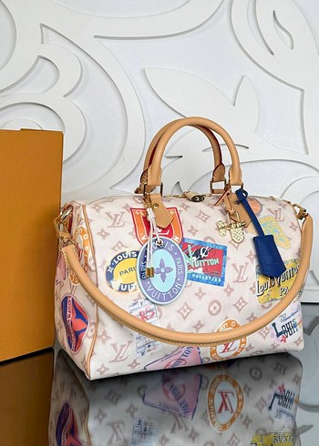Louis Vuitton Louis Vuitton Çok Renkli Baskılı Deri Kadın Çanta