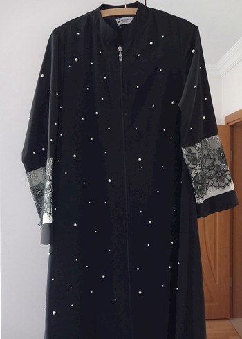 40 Beden Uzun Siyah Gotik Nakışlı Kadın Elbisesi