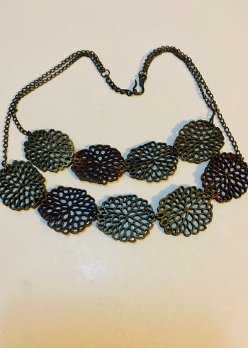 Çiçek Desenli Bohem Midi Kolye - Görsel 2