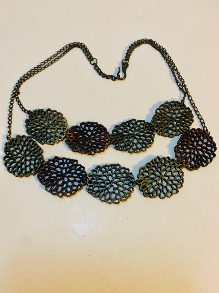 Çiçek Desenli Bohem Midi Kolye - Görsel 2