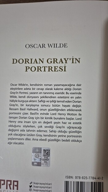  Beden Oscar Wilde Doriab Gray'in Portresi 