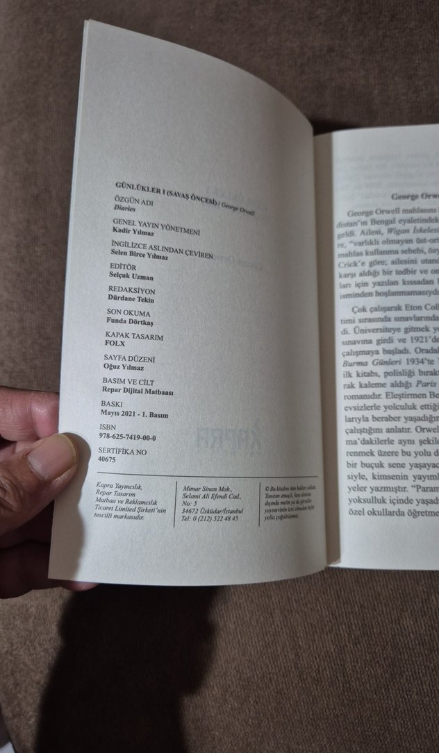 George Orwell - Günlükler I (Savaş Öncesi) - Görsel 5