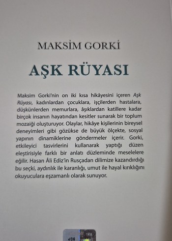 Beden Aşk Rüyası - Maksim Gorki