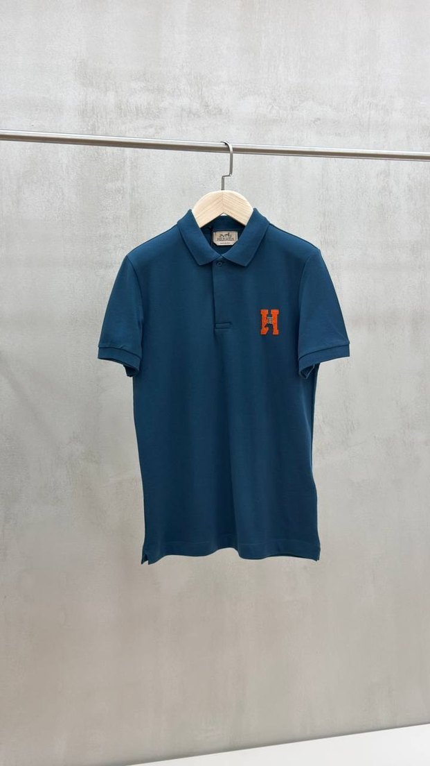 Hermes H Logolu Renkli Polo Tişörtler — görsel 3/9