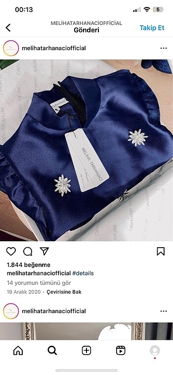 40 Beden lacivert Renk Meliha tarhanacı
