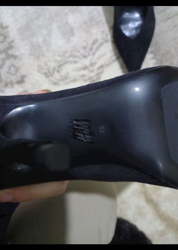 Siyah Süet Stiletto Topuklu Kadın Ayakkabı - Görsel 5