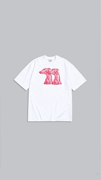 Oversize Doberman Baskılı Unisex T-shirt