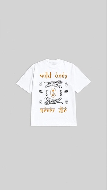 Oversize Wild Baskılı Unisex T-shirt