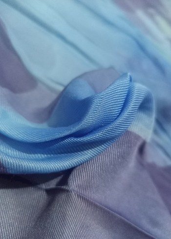 Beden mavi mor modakaşmir pamuklu şal