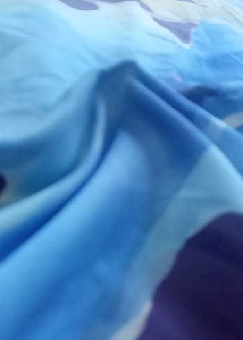 mavi mor modakaşmir pamuklu şal