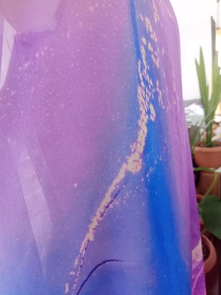 tesettür pareo haşema pareo Bohem Tarz Uzun Mor Batik - Görsel 3