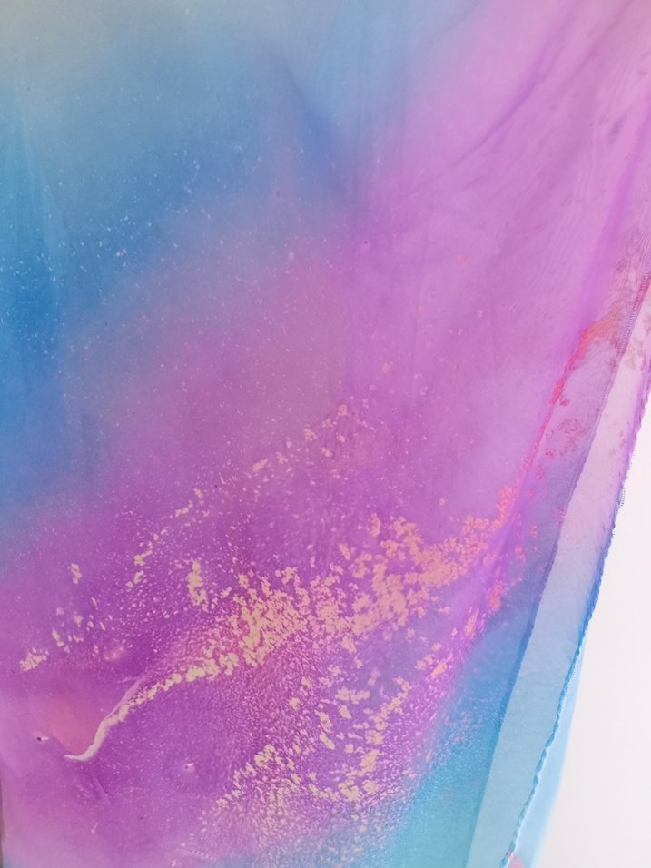 Mavi Mor Batik Desenli Uzun tesettür pareo haşema pareo - Görsel 4