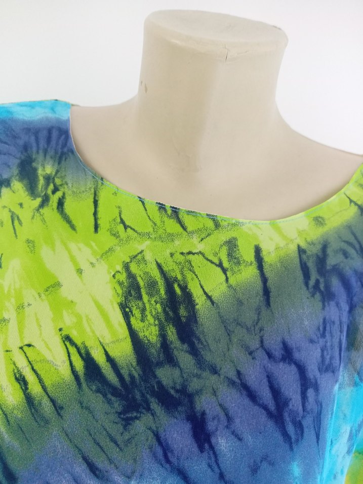 Renkli Batik Desenli tesettür haşema pareo - Görsel 2