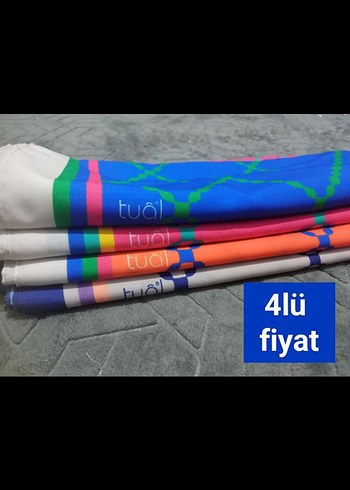 4'lü Çok Renkli coton krep şal Seti toplu fiyat