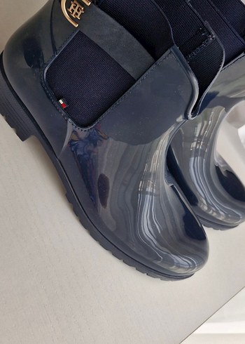 Tommy Hilfiger Koyu Mavi Kadın Lastik Botlar