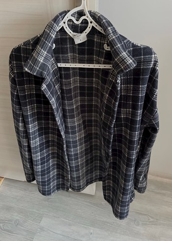 Gri Düğmeli Uzun Kollu Unisex Gömlek - Görsel 2