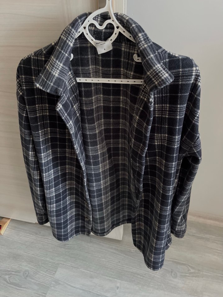 Gri Düğmeli Uzun Kollu Unisex Gömlek - Görsel 2