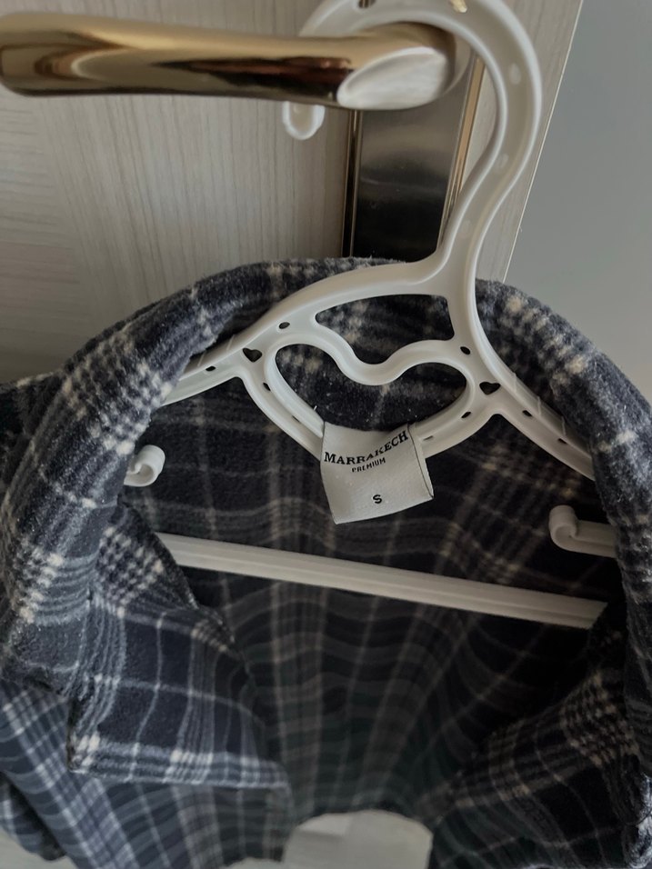 Gri Düğmeli Uzun Kollu Unisex Gömlek - Görsel 3