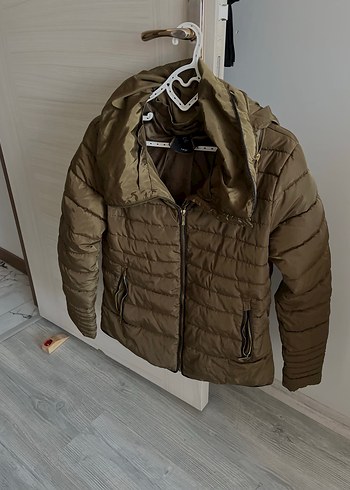 Bej Kapitone Kadın Kışlık Mont - Görsel 2