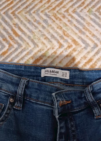 Pull and Bear Kadın Mavi Denim Regular Fit Kot Pantolon