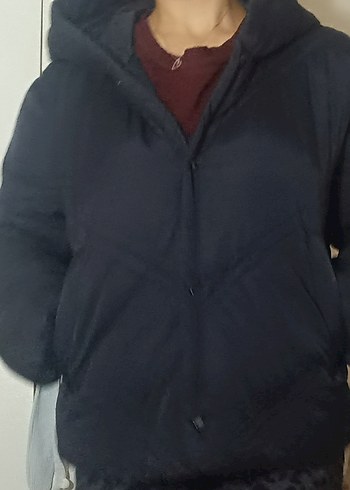 Colin's Sik Ve Sicak Kapusonlu Siyah Mont
