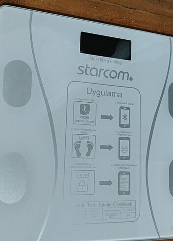 Diğer AKILLI TARTI STARCOM ST-54 Bluetooth özellikli
