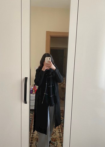 Siyah Uzun Kadın Kaban