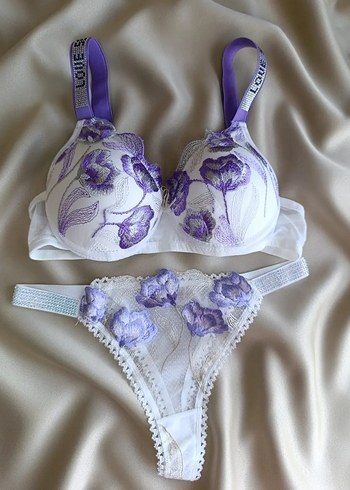 Nakışlı Mor Bohem Sütyen Takımı - Görsel 3