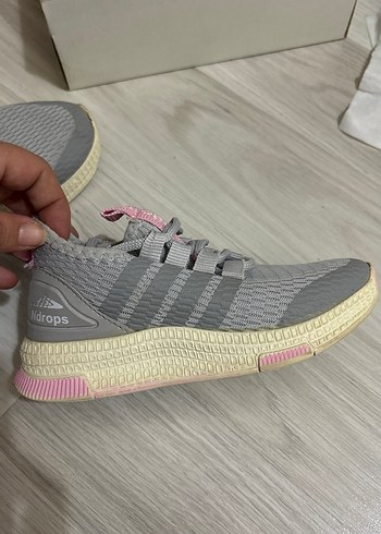 Kız Çocuk Gri Spor Ayakkabı Velcro - Görsel 2