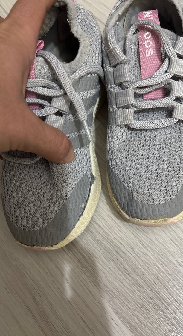 Kız Çocuk Gri Spor Ayakkabı Velcro - Görsel 3