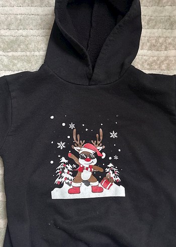 Koz Çocuk Siyah Baskılı Streetwear Eşofman - Görsel 2