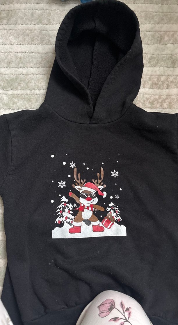 Koz Çocuk Siyah Baskılı Streetwear Eşofman - Görsel 2