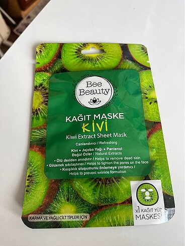 Kivi yüz maskesi