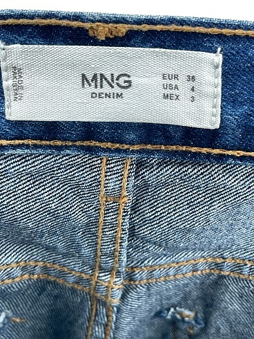 36 Beden lacivert Renk Mango Jean / Kot %70 İndirimli.