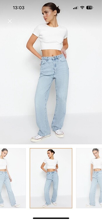 Trendyolmilla wide leg yüksek bel kot