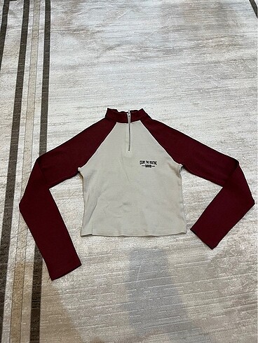 bordo/beyaz fermuarlı dar badi