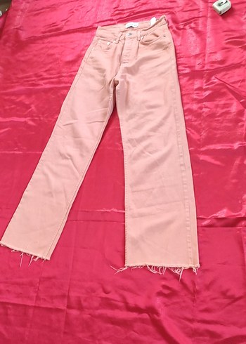Pembe Midi Kadın Jean Pantolon