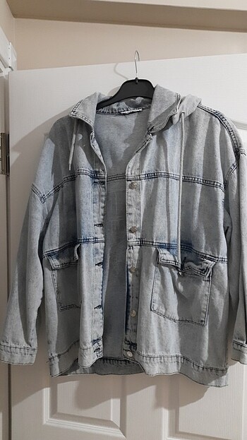 Kot ceket standart beden oversize (arkası baskılı)