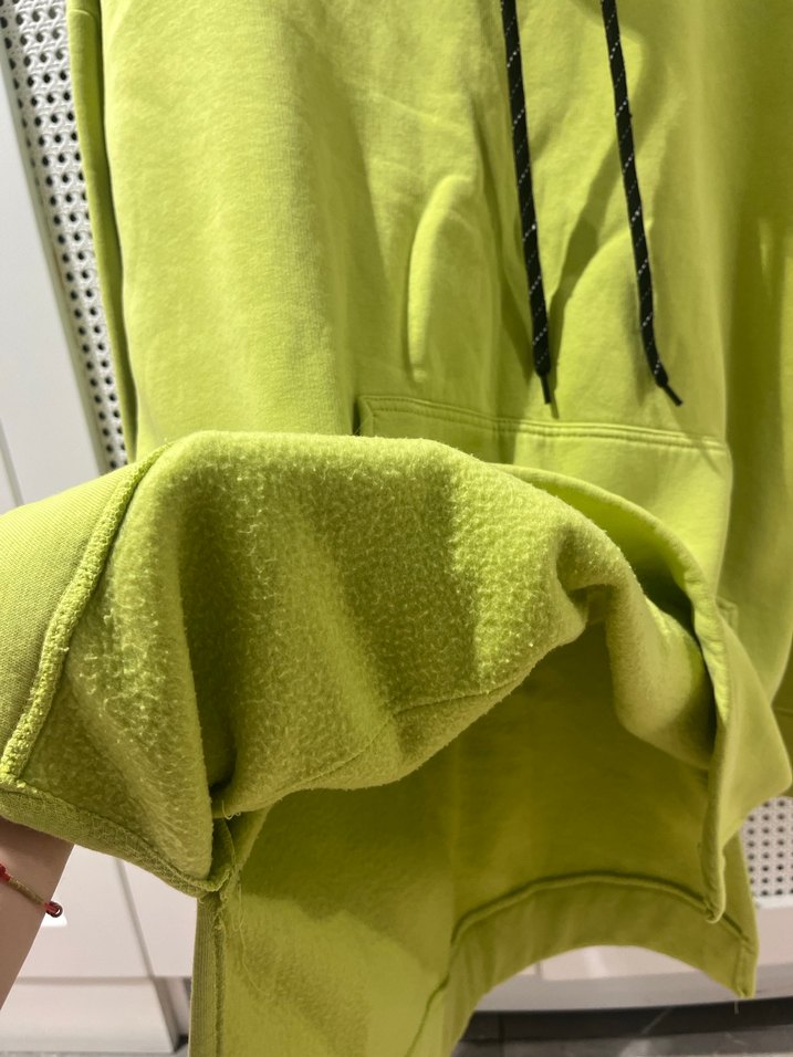 Sarı Yüksek Yakalı Fermuarlı Kadın Sweatshirt - Görsel 2