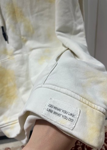 MANUKA Kadın Beyaz Kapüşonlu Tie-Dye Sweatshirt - Görsel 5