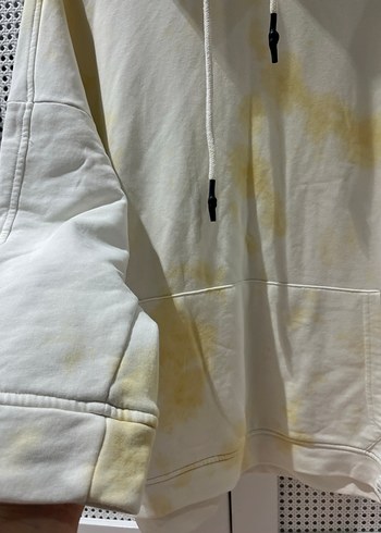 MANUKA Kadın Beyaz Kapüşonlu Tie-Dye Sweatshirt - Görsel 4