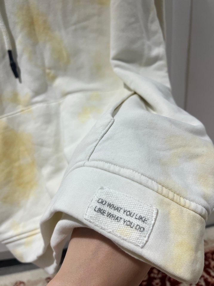 MANUKA Kadın Beyaz Kapüşonlu Tie-Dye Sweatshirt - Görsel 5