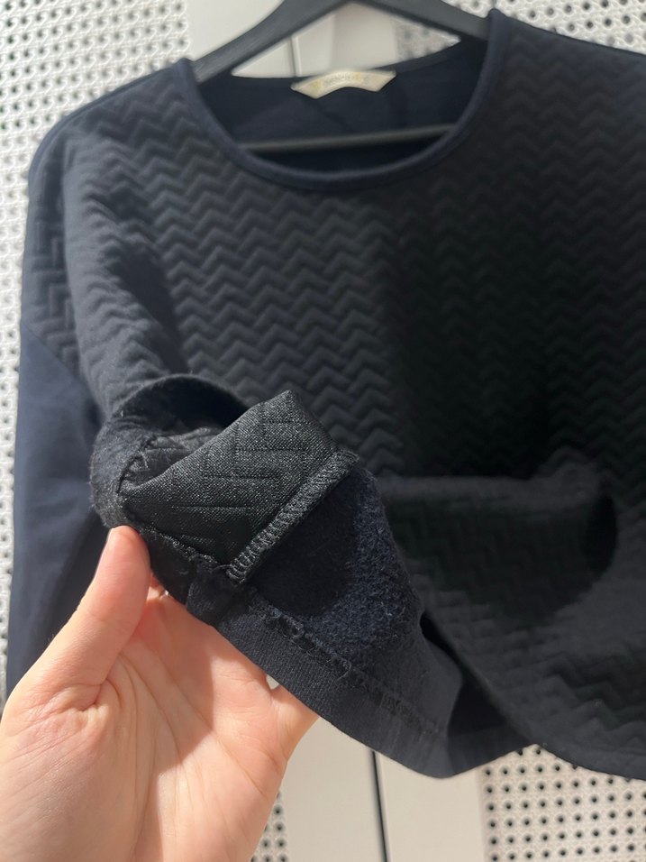 Defacto Siyah Uzun Kollu Salaş Kadın Kazak - Görsel 4