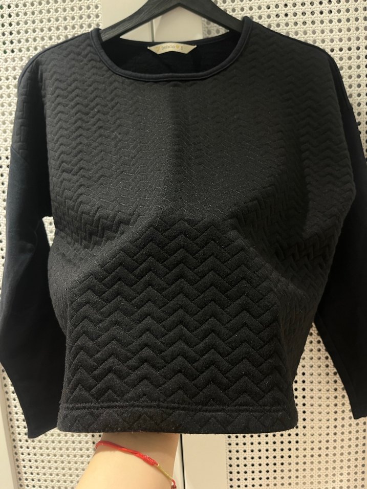 Defacto Siyah Uzun Kollu Salaş Kadın Kazak - Görsel 2